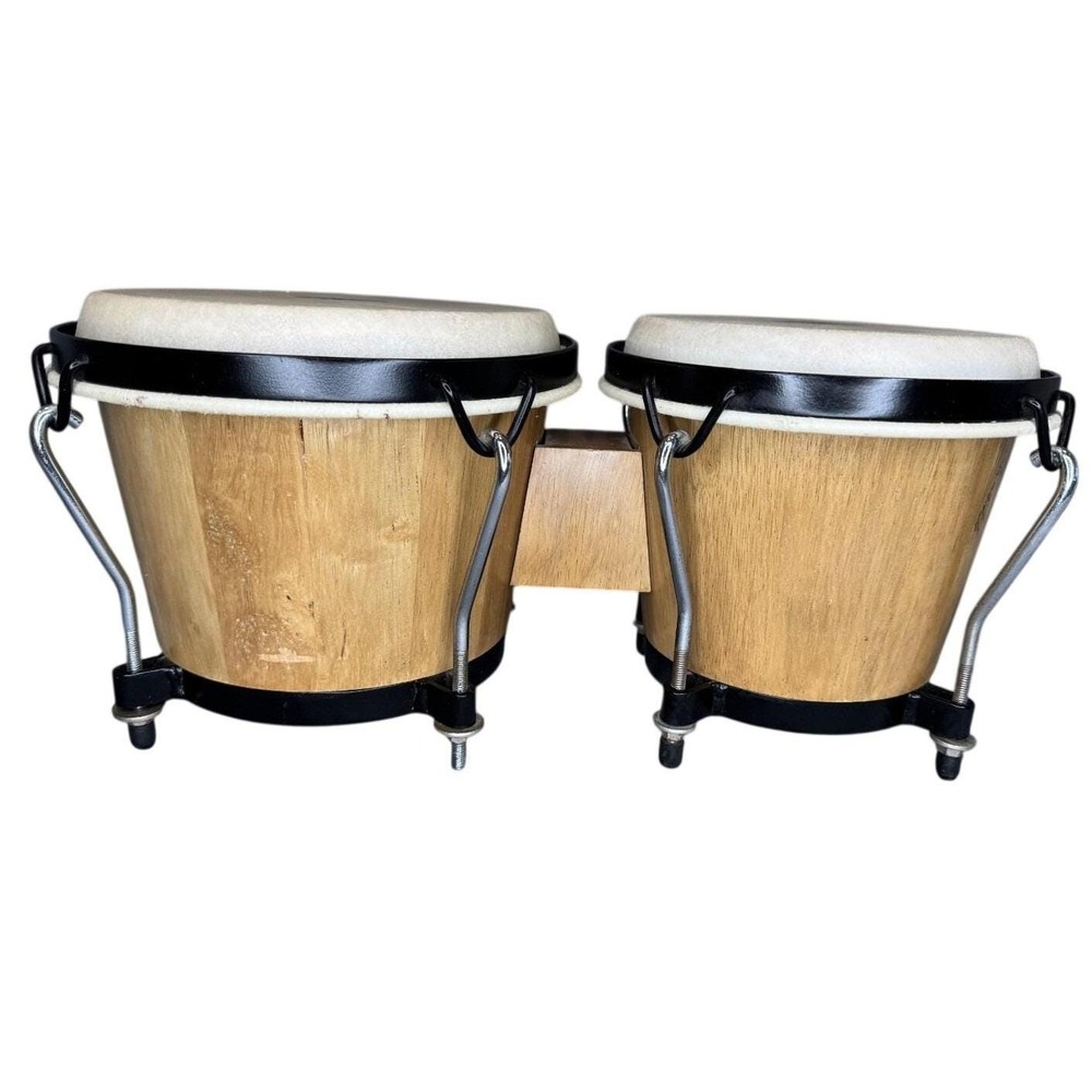CP Latin Percussion Bongo Drums 6" and 7" Siam Oak Rawhide Heads Natural Finish